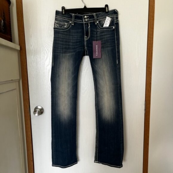 Vigoss Denim - NWT VIGOSS Chelsea Bootcut Embellished Western Medium Wash Denim Jeans 29